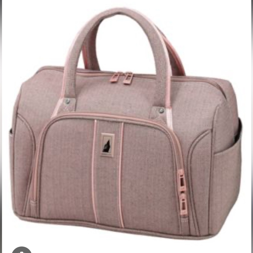 London Fog Newcastle 17" Cabin Bag, Rose Charcoal Herringbone